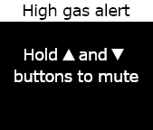 High-gas alert notification example